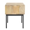 Bahiti 1 Drawer Nighstand - NST9008 - Natural/Black - Safavieh - 4 of 4