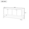 Rustic Console Table W/Storage, Farmhouse Wood Accent Tables W/4-Door Cabinet, Adjustable Shelves, Behind Couch Table For Living Room, Hallway - 2 of 4