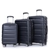 3 Piece Luggage Sets PC Lightweight & Durable Expandable Suitcase with Two Hooks, Double Spinner Wheels, TSA Lock - 2 of 4