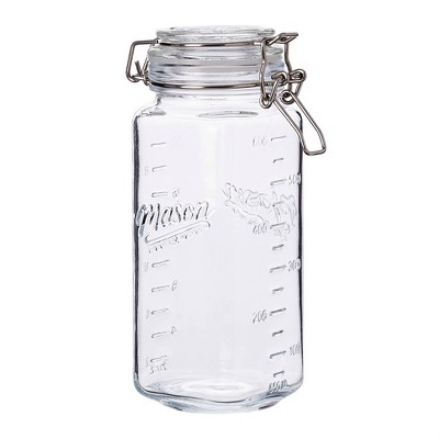 Clear Glass Mini Clamp Storage Jars Set of 4