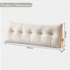Bekrvio Velvet Wedge Headboard Pillow, Bed Rest Reading Backrest Cushion with Removable Cover & Side Pockets for Daybed & Couch - 2 of 4