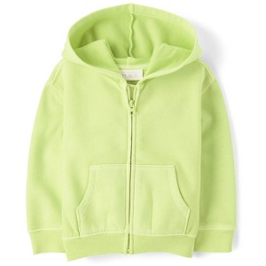 The Children's Place Baby Active Long Sleeve Garment Dyed Premium Fleece Zip Up Sweatshirt - 1 of 3