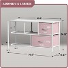 Sorbus 5 Drawers Dresser- Storage Unit with Steel Frame, Wood Top, Fabric Bins - for Bedroom, Closet, Office and more - 3 of 4