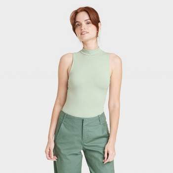 Women's 4-Way Stretch Short Sleeve Bodysuit - Auden™ Green XS