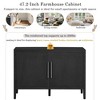 CAVINAS 47.2-Inch Farmhouse Sideboard,2-Door Retro Kitchen Storage Cabinets with Iron Handles & Adjustable Feet for Kitchen & Dining Room - 4 of 4