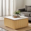 Hommoo 31.5" Modern Square Coffee Table, Faux Marble Top Center Table - 2 of 4
