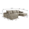 107" Cloud Plush Corduroy U-Shaped Sectional Sofa with Left Chaise & Ottoman - 4 of 4