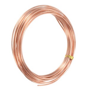 Unique Bargains Soft Pure Copper Jewelry Making Gardening Wire 1 Roll - 1 of 4