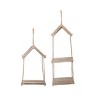 Transpac Wood 23.75 in. Brown Spring Tiered Hanging House Shelf Set of 2 - 2 of 4
