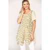 Slickblue Women's Knit Tunic Top, Star Texture with Shark Bite Hem, Relaxed Fit, Golden Sand, S - 2 of 4