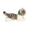 Aurora Small Grey Tabby Cat Miyoni Realistic Stuffed Animal 8" - 3 of 4