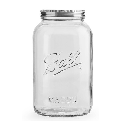 Ball 16oz 12pk Glass Wide Mouth Mason Jar With Lid And Band : Target