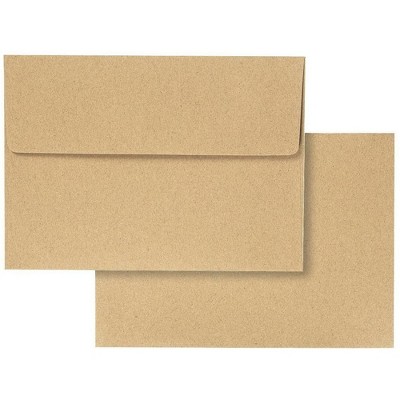 Natural Brown Recycled Kraft A7 Invitation Envelopes, 5 ¼ x 7 ¼, 100-Pack