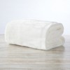 Great Bay Home Velvet Plush Fleece Solid Warm and Cozy Throw Blanket (Twin, Optic White) - 4 of 4