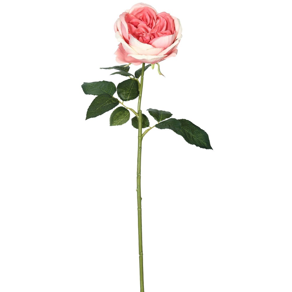 Photos - Garden & Outdoor Decoration Vickerman Artificial  Open Rose Stem (25") Dark Pink  (Pk/6)