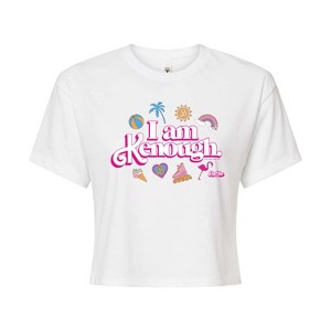 Women's - Barbie - I Am Kenough Icons Cropped Graphic T-Shirt - 1 of 4