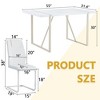 ModernLuxe 5/7 PCS Dining Set for 4/6, Modern Dining Table Set with Upholstered Dining Chairs, White - 3 of 4