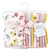Hudson Baby Infant Girl Cotton Flannel Burp Cloths, Soft Painted Floral 10 Pack, One Size - 2 of 4