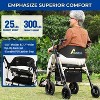 Lycvki Foldable 2 in 1 Rollator Walker with Brakes and Adjustable Seat, Handle - 4 of 4