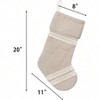 Stockings 6 Pack Family 20 Inch Large Rustic Farmhouse Christmas Stockings with Tassels Beige Set Fireplace Decorations Xmas Season - 3 of 4
