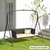 Costway Outdoor Metal Swing Frame Sturdy A-Shaped Porch Swing Stand with Extra Side Bars - 4 of 4