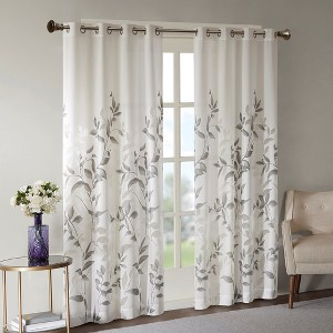 MAYEERTY Modern Fashionable and Practical Burnout Printed Curtain Panel Pair(2 Pcs Window Panels) - 1 of 4
