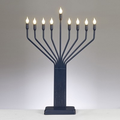 Rite Lite LED Lighted Knesset-Style Menorah - 24" - Navy