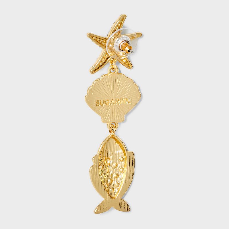 SUGARFIX by BaubleBar Give Them Shell Earrings - Gold, 3 of 6