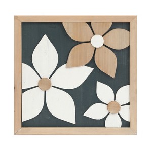 VIP Wood 13 in. Multicolor Flower Wall Sign - 1 of 2