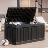 LACOO 82 Gal. Outdoor Storage Resin Deck Box - 2 of 4
