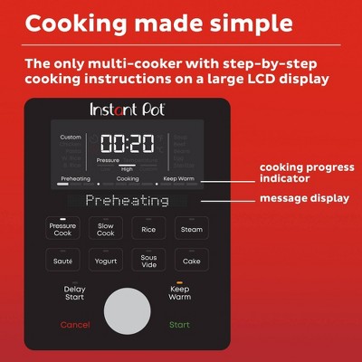 6-Quart Black and Silver Stainless Steel Digital Pressure Cooker