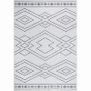 Acekool Modern Geometric Area Rug Collection, Washable Faux  Feel, Thin Foldable Non Slip TPR Backing, Blue Coffee Gray, Multiple Sizes - 2 of 4