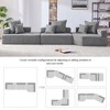 Luxury Oversized Modular Sofa: Boucle Floor Couch Set, Convertible Compressed Design, Spacious Foam-Filled, 3 PC Free Combo for Living Room - 3 of 4