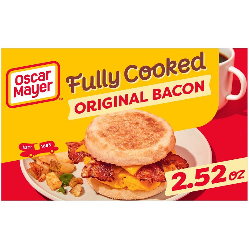 Oscar Mayer Fully Cooked Bacon - 2.52oz, 1 of 12