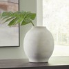 Signature Design by Ashley Clayson Vase, Distressed Sage Green Ceramic, 12 Inch Decorative Accent - 2 of 3
