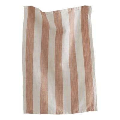 tagltd Linen & Cotton Stripe Dishtowel Blush