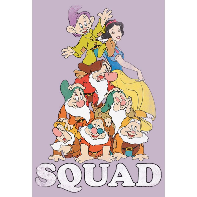 Juniors Womens Snow White and the Seven Dwarves Squad T-Shirt, 2 of 5