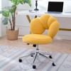 Okak Teddy Home Office Desk Chairs, Soft Swivel Chair with Adjustable Height and Metal Base, Criss Cross Chair for Office, Home - 2 of 4