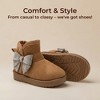 bebe Toddler Girls' Winter Boots - Snow Boots with Microsuede Upper, Rhinestone Bow, Cozy Shoes for Little Kid - 2 of 4
