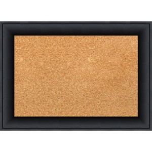 Amanti Art Nero Black Wood Framed Corkboard, Natural Cork - 1 of 4