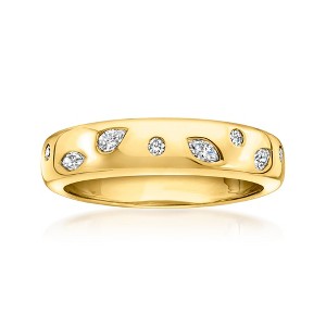 Pure Collection by Ross-Simons 0.25 ct. t.w. Scattered Lab-Grown Diamond Ring in 18kt Gold Vermeil - 1 of 4