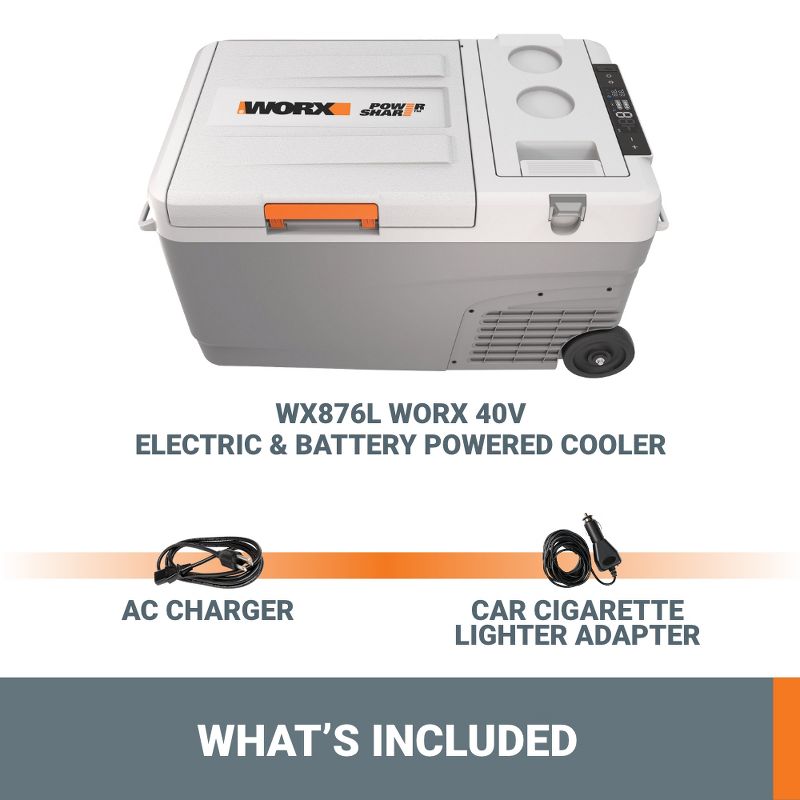 Worx WX876L.9 20V Power Share Electric & Battery Powered Cooler (No Battery and Charger Included - Tool Only), 2 of 10