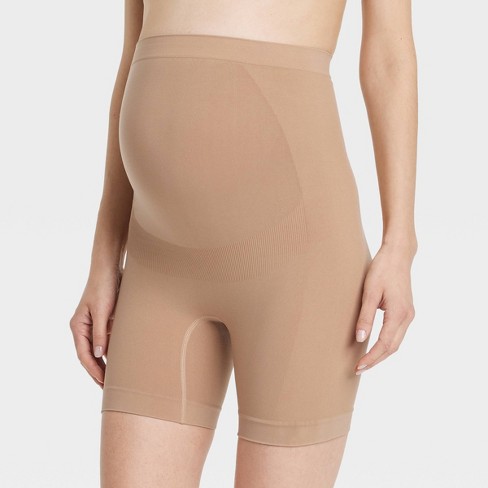 Solid Ribbed Knit Shapewear Shorts