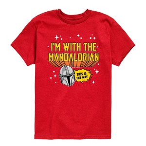 Boys' - The Mandalorian - Im With Mando Short Sleeve Graphic T-Shirt - 1 of 3