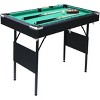 Billiards table, portable and foldable, space saving table, modern black gaming table, no need to assemble at home, 5.5 feet - 3 of 4