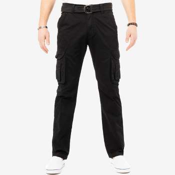Wrangler Men's Relaxed Fit Black Textured Cotton Cargo Work Pants (36 X 32)  in the Pants department at