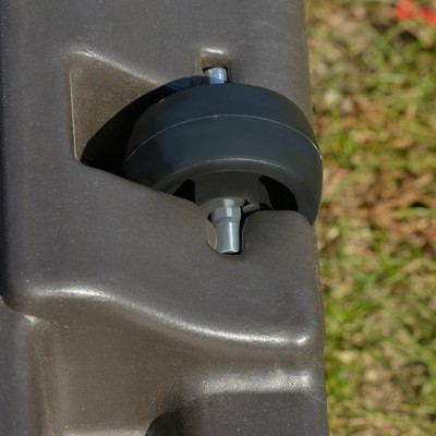 Gray Heavy Duty Metal Wheeled Parasol Base