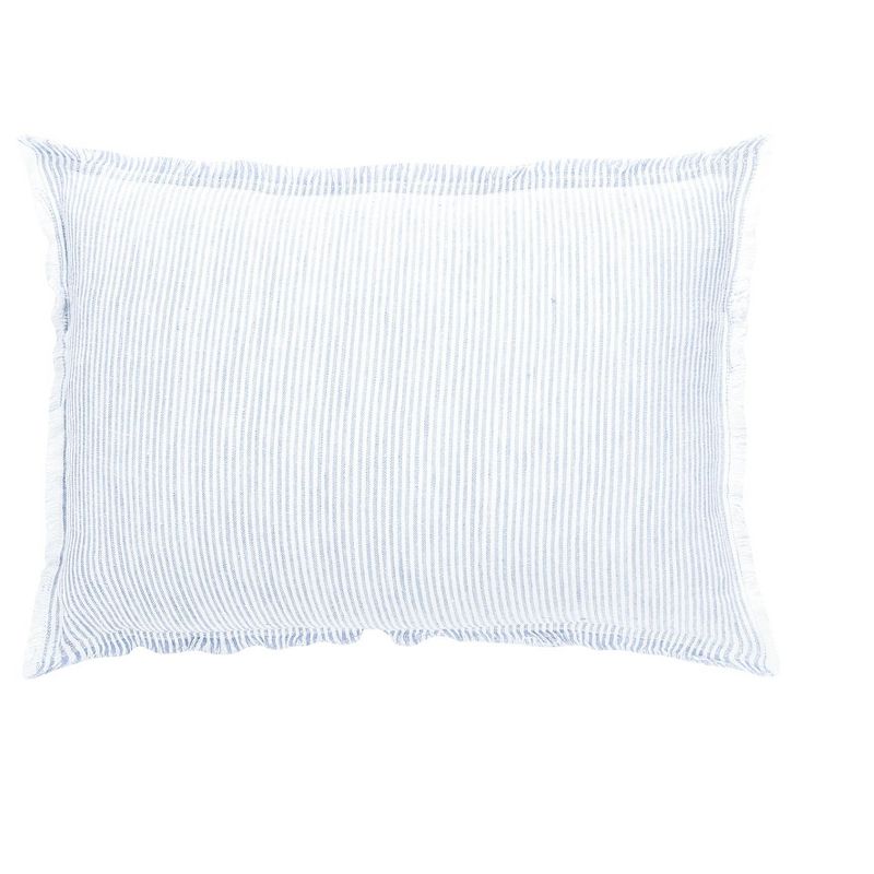 Sky Blue Pinstripe So Soft Linen Pillow, 2 of 12
