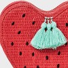 Girls' Strawberry Straw Crossbody Bag - Cat & Jack™️ Red: Woven Paper Straw, Zip Closure, Shoulder Strap, Structured Design - 4 of 4