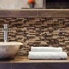 Smart Tiles 10.06''x10'' Self Adhesive 3D Peel and Stick Backsplash Tiles Brown: Vinyl Kitchen Decor Stick On Backsplash - 4 of 4